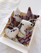 Load image into Gallery viewer, 6-Pack Eco-Friendly Fabric Christmas Ornaments