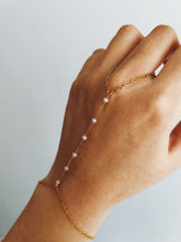 Load image into Gallery viewer, DAINTY STONES GOLD HAND CHAIN