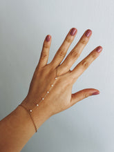 Load image into Gallery viewer, DAINTY STONES GOLD HAND CHAIN
