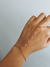 Load image into Gallery viewer, DAINTY STONES GOLD HAND CHAIN