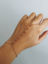 Load image into Gallery viewer, DAINTY STONES GOLD HAND CHAIN