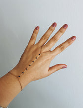 Load image into Gallery viewer, DAINTY STONES GOLD HAND CHAIN