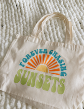 Load image into Gallery viewer, "Forever chasing sunsets" - TOTE BAG