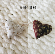 Load image into Gallery viewer, Hearts - Eco-Friendly Fabric Christmas Ornaments