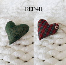 Load image into Gallery viewer, Hearts - Eco-Friendly Fabric Christmas Ornaments