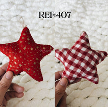 Load image into Gallery viewer, Stars - Eco-Friendly Fabric Christmas Ornaments