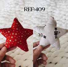 Load image into Gallery viewer, Stars - Eco-Friendly Fabric Christmas Ornaments