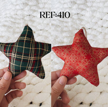 Load image into Gallery viewer, Stars - Eco-Friendly Fabric Christmas Ornaments