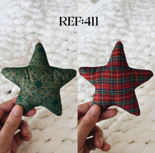 Load image into Gallery viewer, Stars - Eco-Friendly Fabric Christmas Ornaments