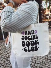 Load image into Gallery viewer, "Anti social book club" - TOTE BAG

