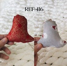 Carregar imagem no visualizador da galeria, Bells - Eco-Friendly Fabric Christmas Ornaments
