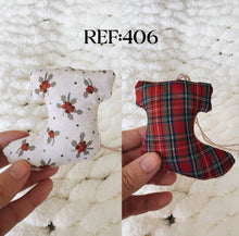 Load image into Gallery viewer, Boots - Eco-Friendly Fabric Christmas Ornaments
