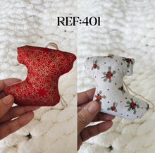 Load image into Gallery viewer, Boots - Eco-Friendly Fabric Christmas Ornaments
