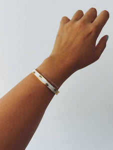 WHITE BOHO EYED BRACELET