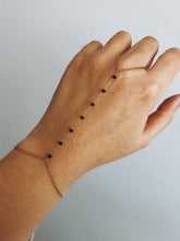 Load image into Gallery viewer, DAINTY STONES GOLD HAND CHAIN
