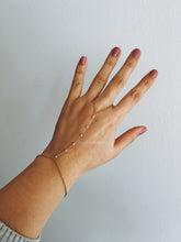 Load image into Gallery viewer, DAINTY STONES GOLD HAND CHAIN
