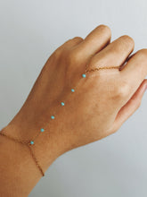 Load image into Gallery viewer, DAINTY STONES GOLD HAND CHAIN
