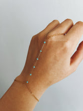 Load image into Gallery viewer, DAINTY STONES GOLD HAND CHAIN
