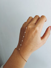 Load image into Gallery viewer, DAINTY STONES GOLD HAND CHAIN
