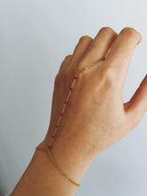 Load image into Gallery viewer, DAINTY STONES GOLD HAND CHAIN
