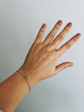 Load image into Gallery viewer, DAINTY STONES SILVER HAND CHAIN
