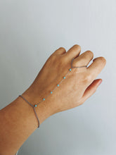 Load image into Gallery viewer, DAINTY STONES SILVER HAND CHAIN
