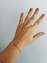 Load image into Gallery viewer, DAINTY STONES SILVER HAND CHAIN
