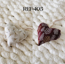 Load image into Gallery viewer, Hearts - Eco-Friendly Fabric Christmas Ornaments
