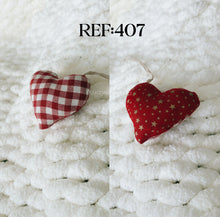 Load image into Gallery viewer, Hearts - Eco-Friendly Fabric Christmas Ornaments
