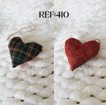 Load image into Gallery viewer, Hearts - Eco-Friendly Fabric Christmas Ornaments
