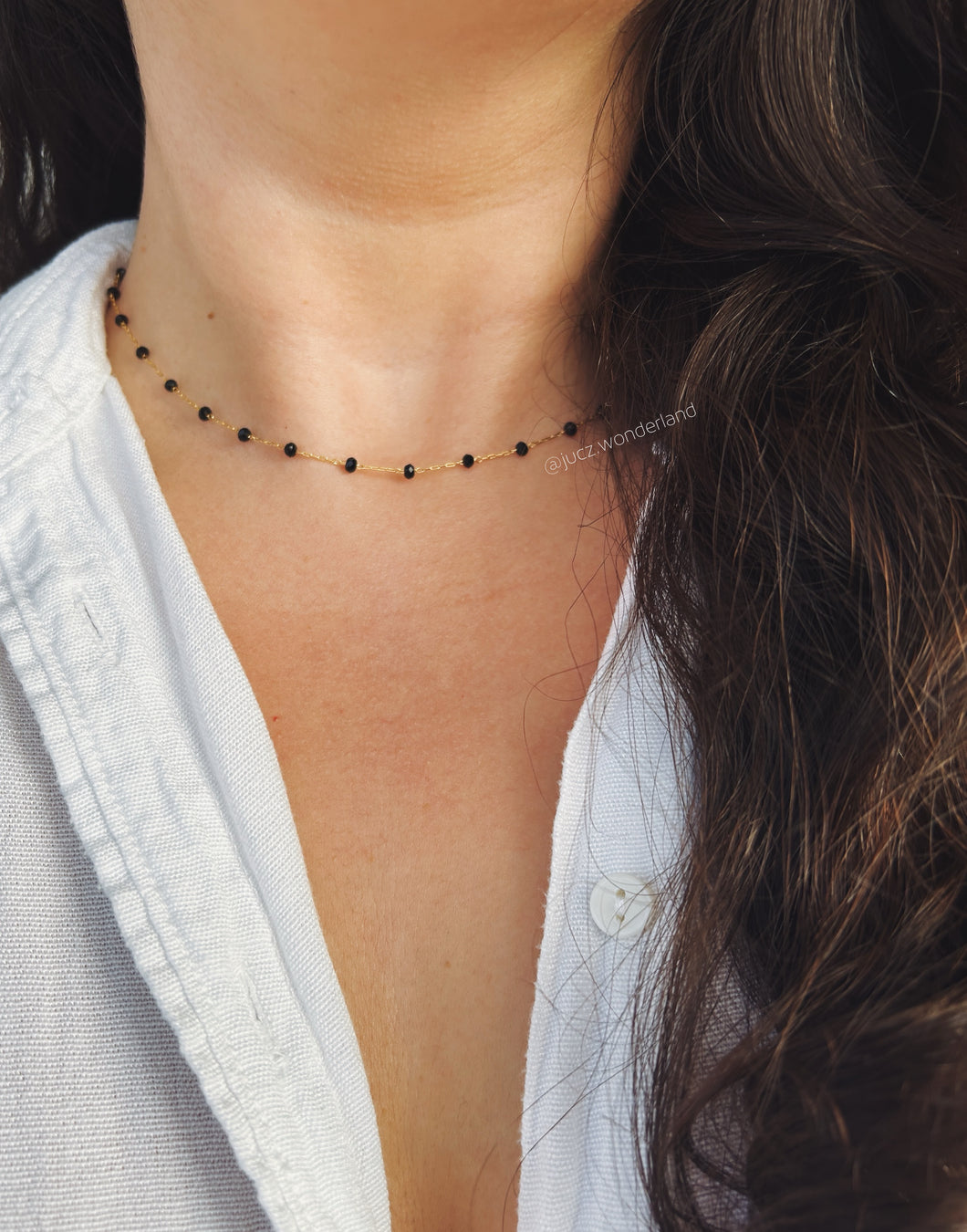 DAINTY CRYSTAL COLOR CHAINS NECKLACE
