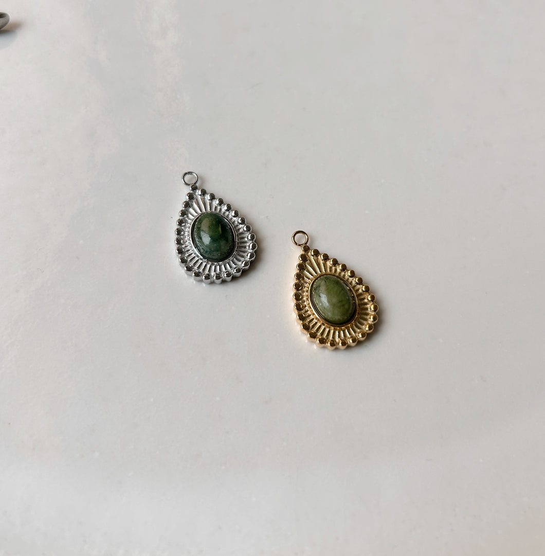 GREEN BOHO DROP CHARM