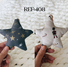 Load image into Gallery viewer, Stars - Eco-Friendly Fabric Christmas Ornaments
