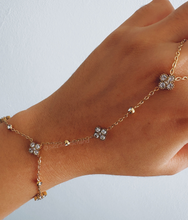 Load image into Gallery viewer, DELICATE CLOVER SPARKLE HAND CHAIN
