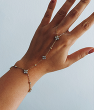 Load image into Gallery viewer, DELICATE CLOVER SPARKLE HAND CHAIN
